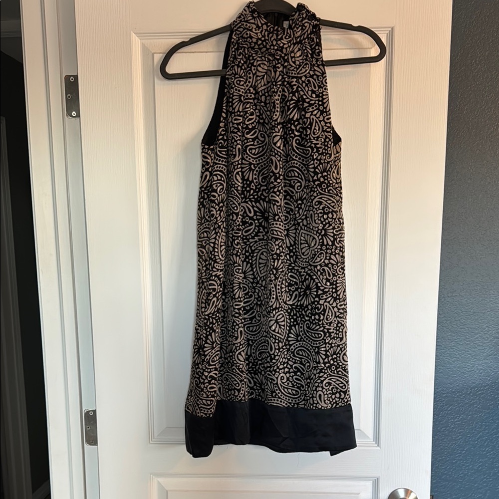 Shoshanna Elegant Black and Cream Paisley Dress Size 10